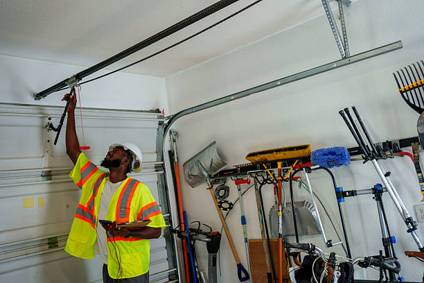 Professional Garage Door Panel Replacement technician working in Thomasville, GA